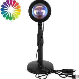 RGB 4 Color Sunset Lamp Light Projector Without Remote, 180 Degree Rotation Night Lamp-16