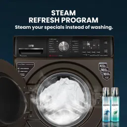 ifb 10 kg 5 Star with Steam Refresh program, 9 Swirl Wash, Eco Inverter, with AI Fully Automatic Front Load with In-built Heater Black image 4