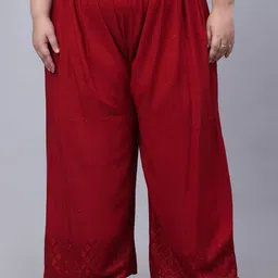 Trend Level Women Wide-Leg Geometric Hem Design Palazzos-image-57