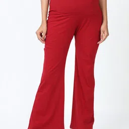 9shines Label Women Red Maternity Palazzos-image-7