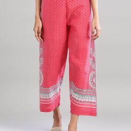 AURELIA Women Pink Printed Ethnic Palazzos-image-44