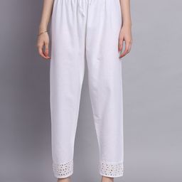 KALINI Lace Pure Cotton Straight Ethnic Palazzos-image-51