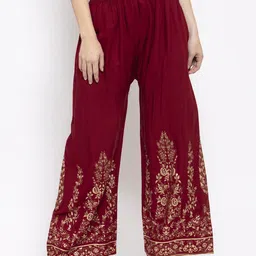 Clora Creation Women Printed Flared Palazzos-83