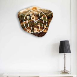olive tree 14.5 Inches Village Wooden Clock-picture-18