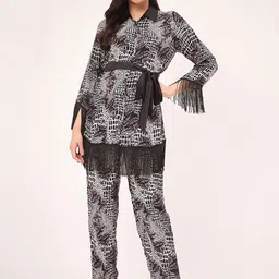 First Resort by Ramola Bachchan Animal Printed Shirt And Palazzo-picture-26
