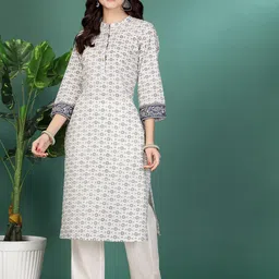 Nayam By Lakshita Geometric Printed Regular Kurta with Palazzos-9
