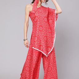 AKS Bandhani Printed Asymmetric Top With Palazzo-image-51