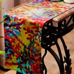zeba Sonder (12x84) Multicolor Velvet Table Runner-picture-49
