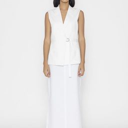 Contemponari V-Neck Woven Waistcoat-13