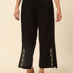 Laado - Pamper Yourself Women Black Palazzos-picture-12