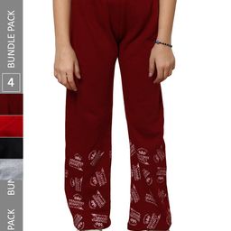 IndiWeaves Girls Pack of 4 Printed Woolen Track Pants-picture-21