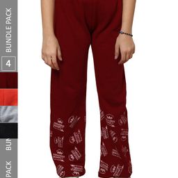 IndiWeaves Girls Pack of 4 Printed Mid-Rise Straight Fit Woollen Palazzos-picture-12