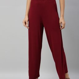 Go Colors Women Knitted Wide Leg Palazzos-image-35