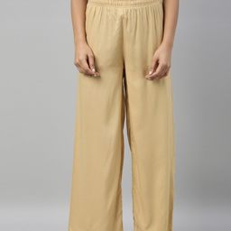 Go Colors Women Knitted Straight Palazzos-image-67