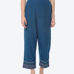 Rangriti Women Blue Straight Ethnic Palazzos-picture-35