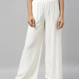 Go Colors Women Knitted Wide Leg Ethnic Palazzos-12