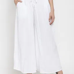 Clora Creation Women White Flared Ethnic Palazzos-image-86