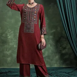 Vishudh Ethnic Motifs Printed Regular Kurta with Palazzos-19
