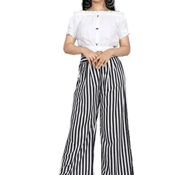 BAESD Girls Off-Shoulder Crop Top with Palazzo-image-77