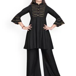 BAESD Girls Angrakha Gotta Patti Pure Cotton Kurti with Palazzos-picture-55