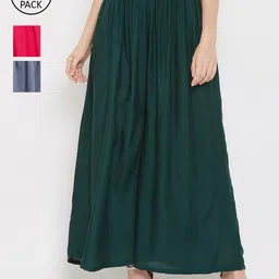 Clora Creation Women 3 Flared Ethnic Palazzos-image-21