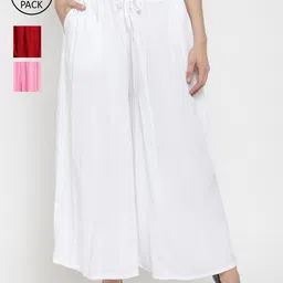 Clora Creation Women 3 Flared Palazzos-image-56