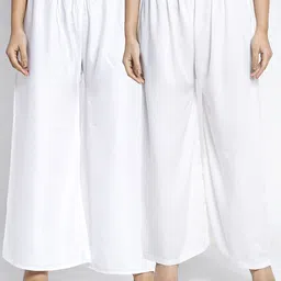 GRACIT Women Pack Of 2 White & Off White Ethnic Palazzos-picture-14