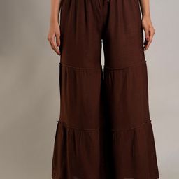 DORIYA Women Brown Palazzos-picture-36