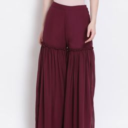 DRAAX Fashions Women Flared Palazzos-image-41