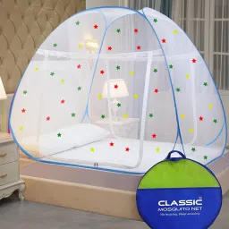 Polyester Adults Washable Foldable for Double & Queen Size Bed -(200*170*H140 CM) Mosquito Net-picture-2