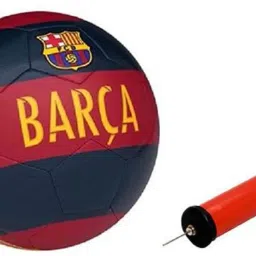 Barca Red Football + Air Pump Football - Size: 5-image-16