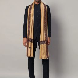 Ravaiyaa - Attitude Is Everything Wool Solid Men Shawl-image-26