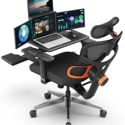 drogo Ergonomic Office Chair for Work from Home Computer Gaming Chair Tray, 4D-Armrest Mesh Office Executive Chair-picture-14