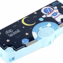 Pencil Box for Children, Many Function and Departments, Special Buttons Operator space Art Plastic Pencil Box-15