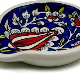 Spoon Rest Cutlery Keeper - Blue Floral Ceramic Serving Spoon-image-69