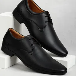 kickonus Men's Formal Dress Shoes Polished Leather Slip-On for Office & Party Derby For Men-picture-38