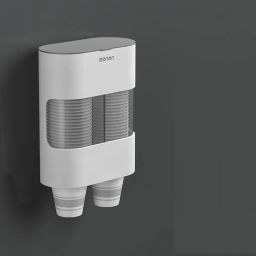 Wall Mounted Disposable Paper Cup Holder Double Tube Design Paper Cup Dispenser Plastic Glass Holder-image-22