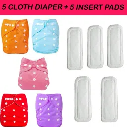 Reusable Baby cloth Diaper Washable Nappy for New Born with Insert Pads-image-47