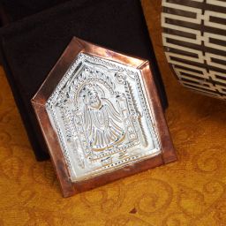 Kolhapur Devi (Maharashtrian Dev Tak) 3gm Pure Silver Decorative Showpiece-6.98 cm-image-92