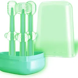 Silicone Tongue Cleaner With Brushes Holder Case, 360° brush For Oral Care Soft Toothbrush-image-88