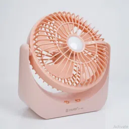 TAKSHA FANS High Speed Rechargeable portable Table Fan with LED Light Battery Powered Portable Fan For Home,Kitchen,Office USB Fan image 2