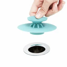 2-in-1 Silicone Sewer Sink Sealer Cover Drainer Stopper with Hair Catcher Hair Wash Basin-image-67