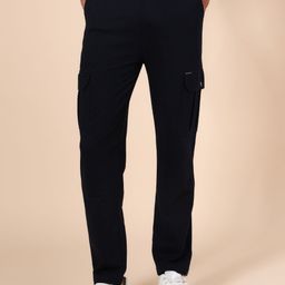 v-mart Men Solid Blue Track Pants-picture-16