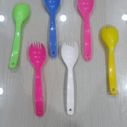 grahast STAR ONE FORK Plastic Baby Fork, Dessert Fork, Fruit Fork, Salad Fork, Serving Fork Set image 2