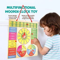 popplop All in One Learning Board Puzzle Clock, Calendar, Days, Months, Weather, Seasons image 3