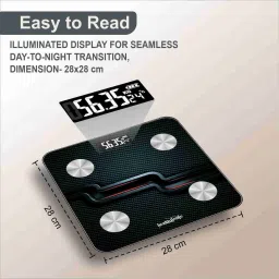 Healthgenie Smart Weight Machine With 18 Body Parameters Sync With App,Sporty Steps Weighing Scale image 5