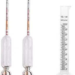 Mercury Lactometer for Testing Milk Purity 2pc lactometer with 1 cylinder 100ml Hydrometer-27