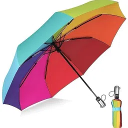 3 Fold Umbrellas,Automatic Open & Close 10Ribs Folding (Multicolor) Umbrella-24