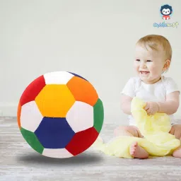 Kids Football plush toy for boys and girls, 60 cm, Multicolor, Soft toy- 20 cm-21