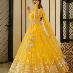 Embroidered Semi Stitched Lehenga Choli-image-26
